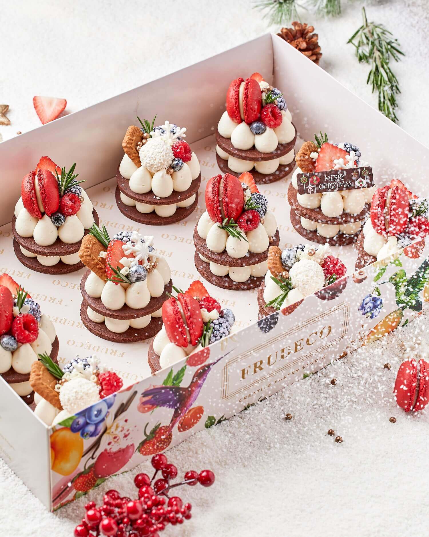 CHRISTMAS MINI CAKE BOX